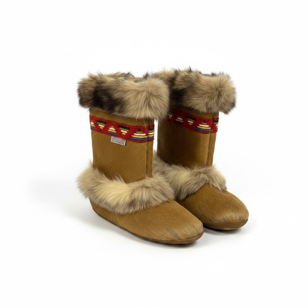 Tecnica Womens EU 40 Tan Cow Hair Apres Ski‎ Winter Snow Boots Vintage Boho Chic